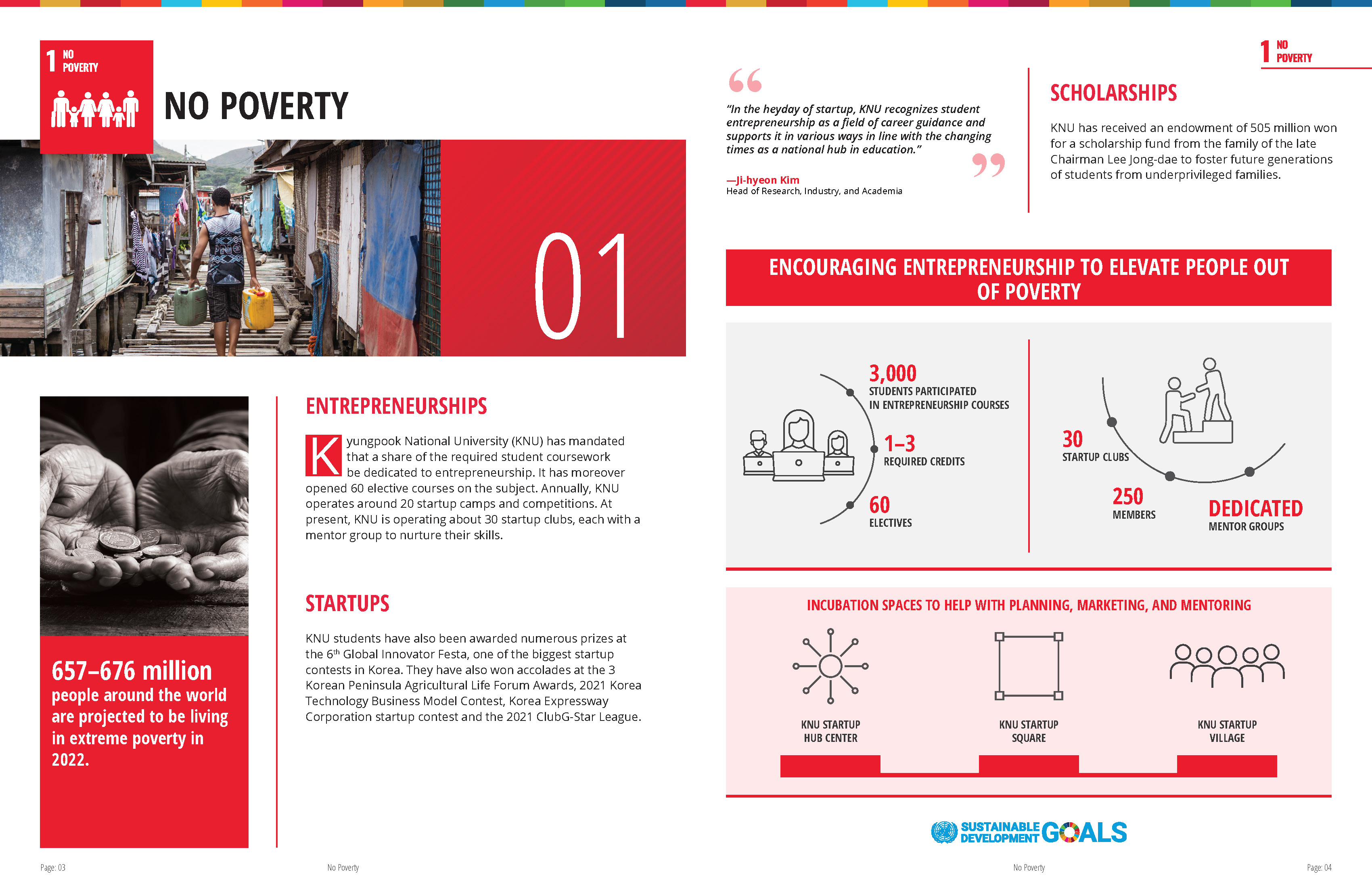 [SDG1No Poverty] 2021-2022 Kyungpook National University SDG Report 관련 이미지입니다.